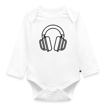 Gaming-Headset - Baby Bio-Langarm-Body - Weiß - Vorne