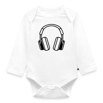 Gaming-Headset - Baby Bio-Langarm-Body - Weiß - Vorne