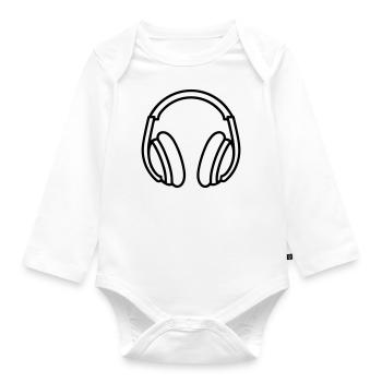 Gaming-Headset - Baby Bio-Langarm-Body - Weiß - Vorne