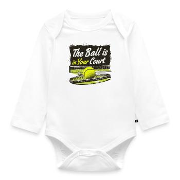 La balle est dans votre camp - Body Bébé bio manches longues - blanc - Devant