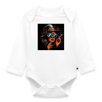ZAUBERER - Baby Bio-Langarm-Body - Weiß - Vorne