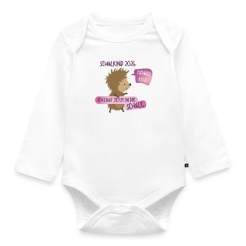 Tschüß Kita - Schulkind - Baby Bio-Langarm-Body - Weiß - Vorne