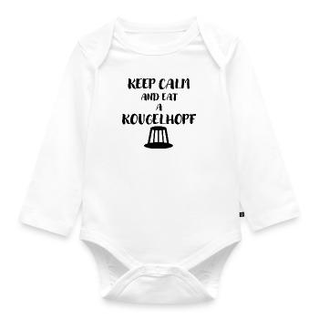 Keep Calm and eat a kougelhopf - Body Bébé bio manches longues - blanc - Devant