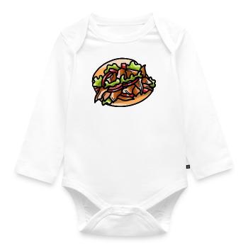 Döner Kebab Dürüm Yufka Dönerfleisch Flatbread - Organic Longsleeve Baby Bodysuit - white - Front