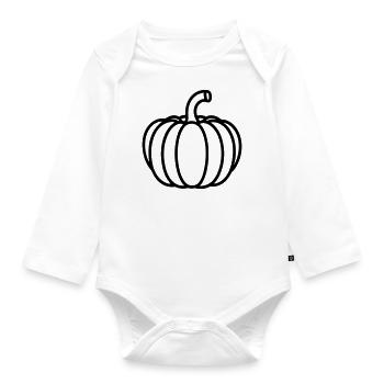 pumpkin - Organic Longsleeve Baby Bodysuit - white - Front