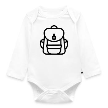 Backpack - Organic Longsleeve Baby Bodysuit - white - Front