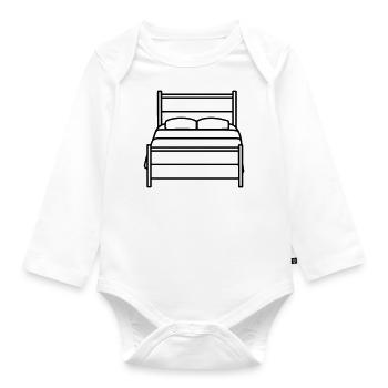 lit - Body Bébé bio manches longues - blanc - Devant