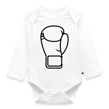 gant de boxe - Body Bébé bio manches longues - blanc - Devant