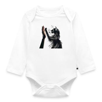 Katzenfreunde - Baby Bio-Langarm-Body - Weiß - Vorne