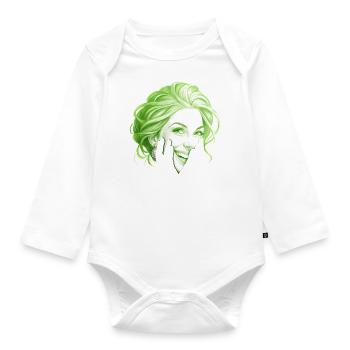 Emerald Lady - Organic Longsleeve Baby Bodysuit - white - Front
