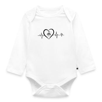 Heartbeat Gondola Lift - Organic Longsleeve Baby Bodysuit - white - Front