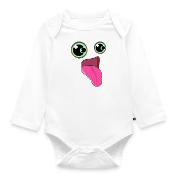 WOW - Organic Longsleeve Baby Bodysuit - white - Front