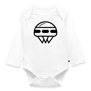 fliegende Untertasse - Baby Bio-Langarm-Body - Weiß - Vorne