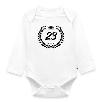 coat of arms 23 - Organic Longsleeve Baby Bodysuit - white - Front