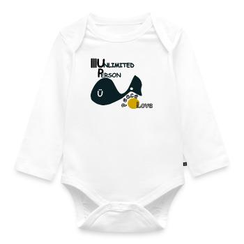 Peace and Love - Baby Bio-Langarm-Body - Weiß - Vorne