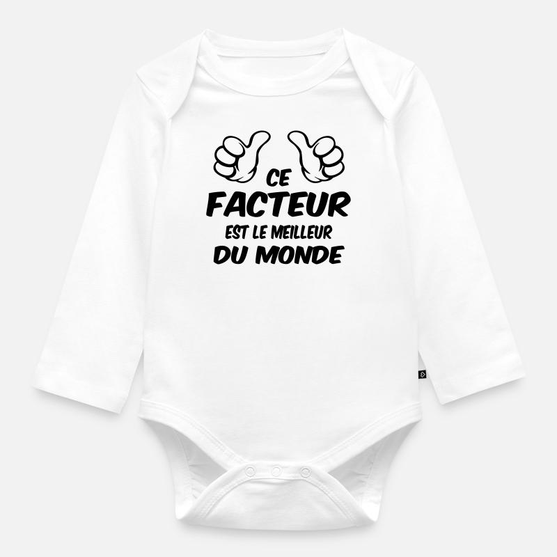 BESTER FAKTOR - Baby Bio-Langarm-Body - Weiß