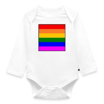 Lgbt - Organic Longsleeve Baby Bodysuit - white - Front