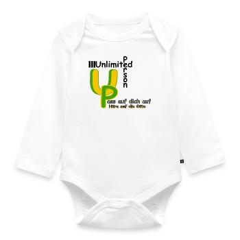 Pass auf dich auf höre auf die Güte - Baby Bio-Langarm-Body - Weiß - Vorne