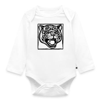 Panther - Organic Longsleeve Baby Bodysuit - white - Front