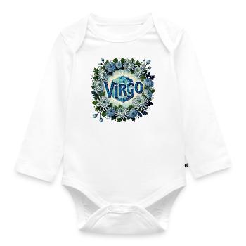 Jungfrau - Baby Bio-Langarm-Body - Weiß - Vorne