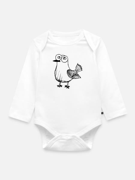 Taube Tauben Taubenzüchter Geschenk - Baby Bio-Langarm-Body - Weiß