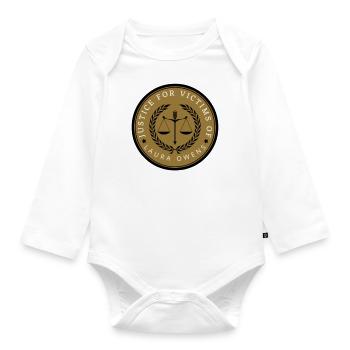 Justice For Victims of Laura Owens - Organic Longsleeve Baby Bodysuit - white - Front