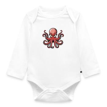 Octopus Octopus - Organic Longsleeve Baby Bodysuit - white - Front