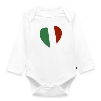 Cœur Italie - Body Bébé bio manches longues - blanc - Devant