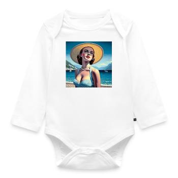 Das Modell am See - Baby Bio-Langarm-Body - Weiß - Vorne