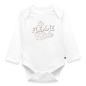 La flemme totale - Body Bébé bio manches longues - blanc - Devant