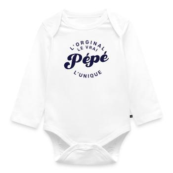 Pépé L'Original Le Vrai L'Unique - Body Bébé bio manches longues - blanc - Devant