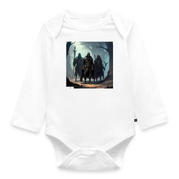 Friends of ancient fantasy - Organic Longsleeve Baby Bodysuit - white - Front