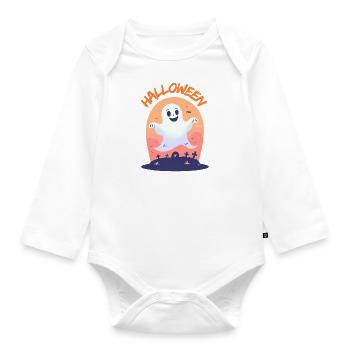 Halloween - Baby Bio-Langarm-Body - Weiß - Vorne