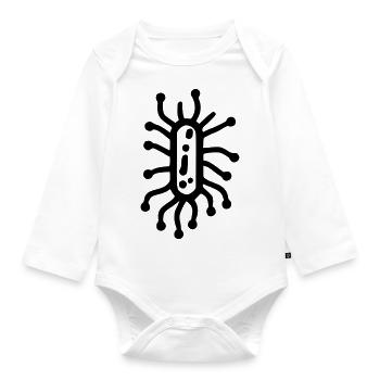 Bacteria - Organic Longsleeve Baby Bodysuit - white - Front