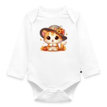 Herbst Kat3 - Baby Bio-Langarm-Body - Weiß - Vorne