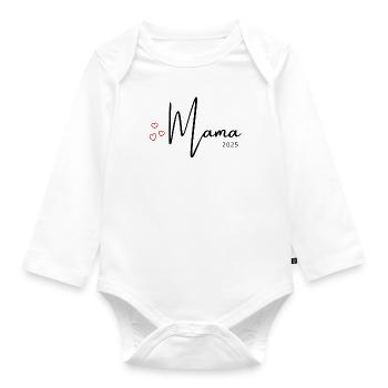 Mama 2025 - Baby Bio-Langarm-Body - Weiß - Vorne
