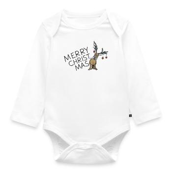 Joyeux Noël Renne - Body Bébé bio manches longues - blanc - Devant