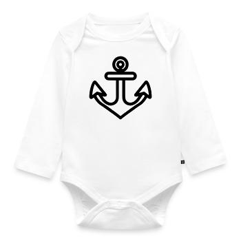 Anker - Baby Bio-Langarm-Body - Weiß - Vorne