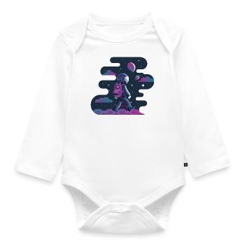 Himmlischer Wanderer - Baby Bio-Langarm-Body - Weiß - Vorne