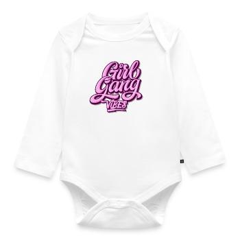 Ambiance de gang de filles - Body Bébé bio manches longues - blanc - Devant