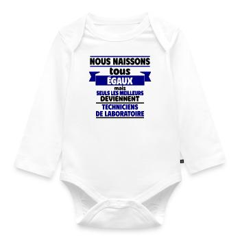Les meilleurs techniciens de laboratoire - Body Bébé bio manches longues - blanc - Devant