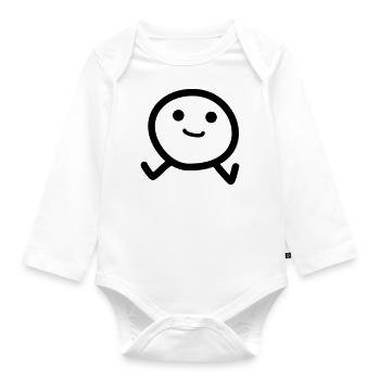 Mann - Baby Bio-Langarm-Body - Weiß - Vorne
