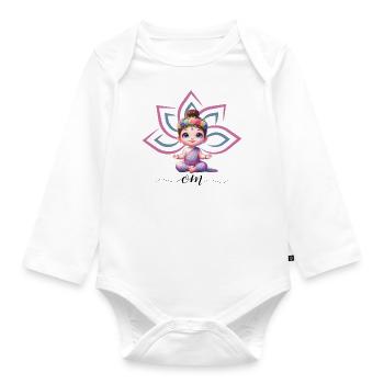 Lotus Baby Om - Baby Bio-Langarm-Body - Weiß - Vorne