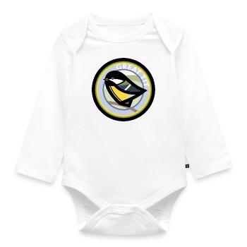 Great tit - Organic Longsleeve Baby Bodysuit - white - Front