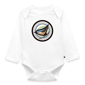 Nuthatch - Organic Longsleeve Baby Bodysuit - white - Front