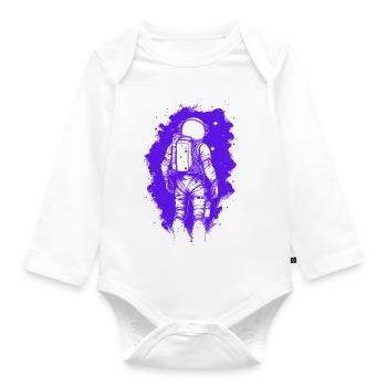 Dreaming astronaut - Baby Bio-Langarm-Body - Weiß - Vorne