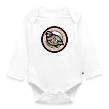 Red-legged partridge - Organic Longsleeve Baby Bodysuit - white - Front