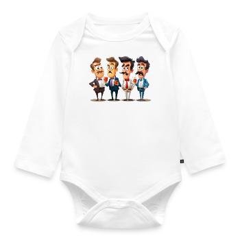 The Coffee Debaters - Organic Longsleeve Baby Bodysuit - white - Front