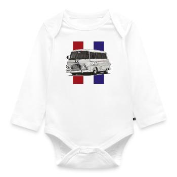 Barkas B1000 // LowLife // Illustration - Baby Bio-Langarm-Body - Weiß - Vorne