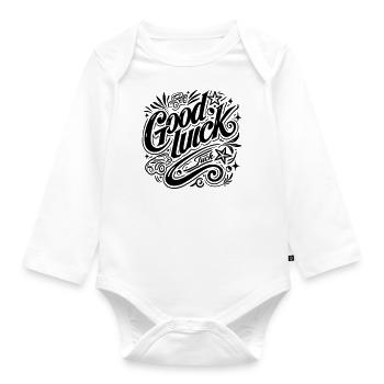 Good Luck - Vectorgraphic - Baby Bio-Langarm-Body - Weiß - Vorne